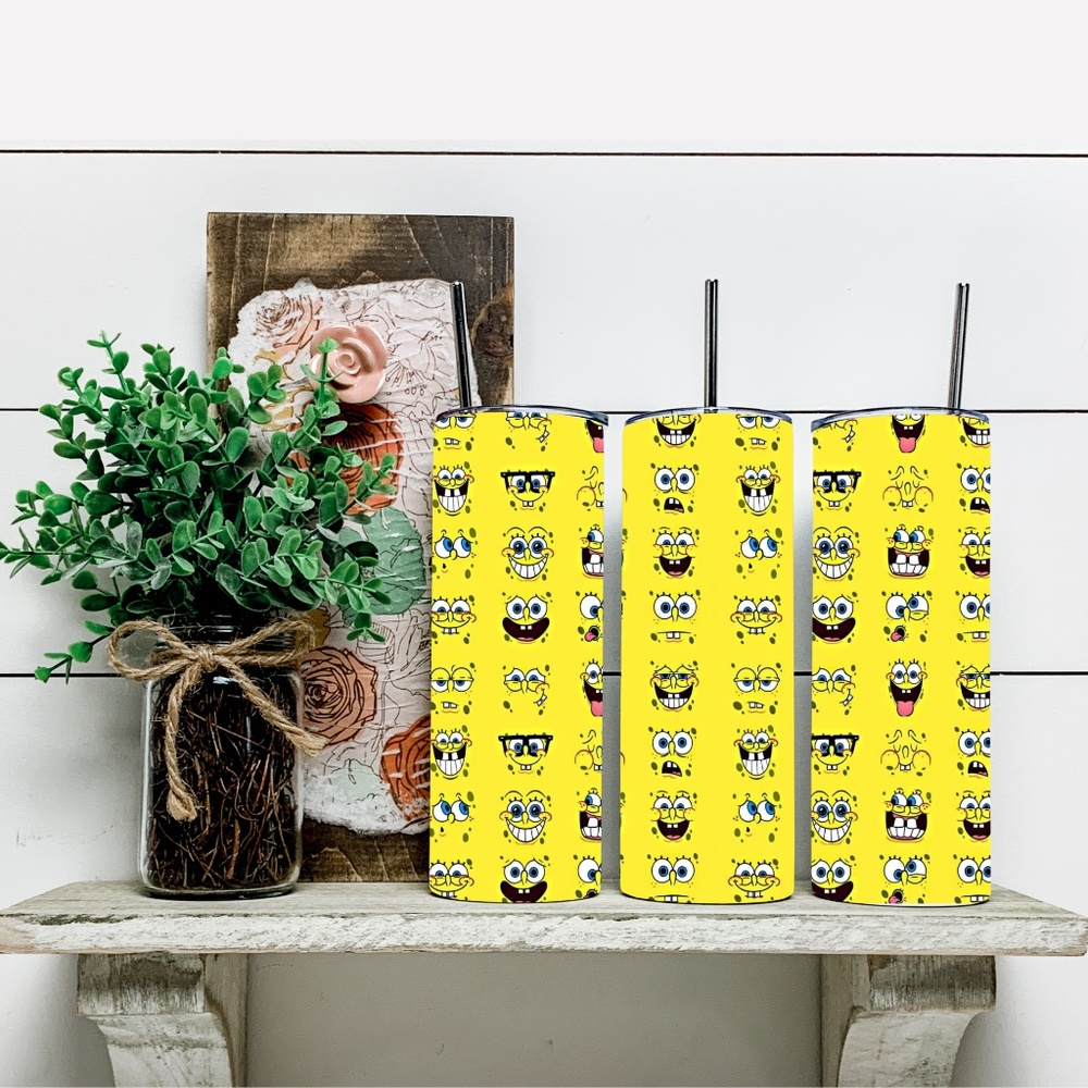 SpongeBob 20 Oz Skinny Sublimated Tumbler